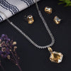 AD Stone with Glass Stone Long Necklace Set