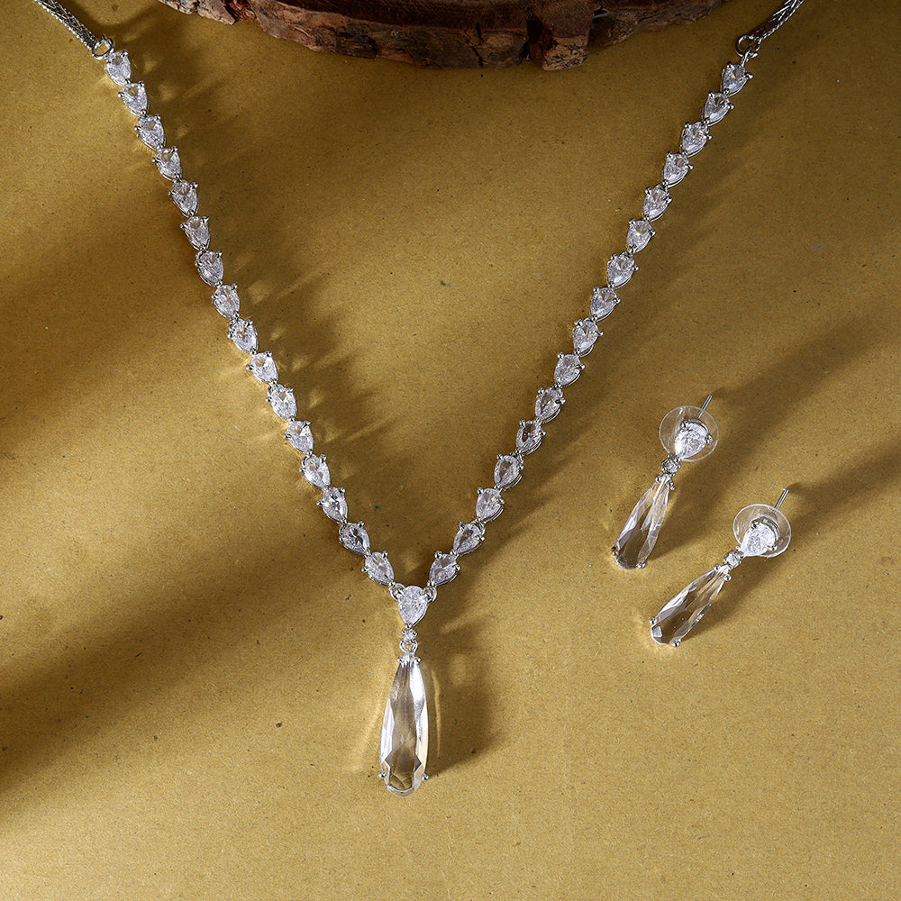 Trendy Ad Necklace Jewelry Set