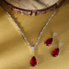 Everlasting Quality Jewels Silver Plated AD Necklace Set