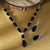 AD Black Stone Teardrop Jewelry Set