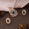 Emerald CZ Diamond Necklace Set