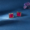 Square Shaped Stone Studded Earring