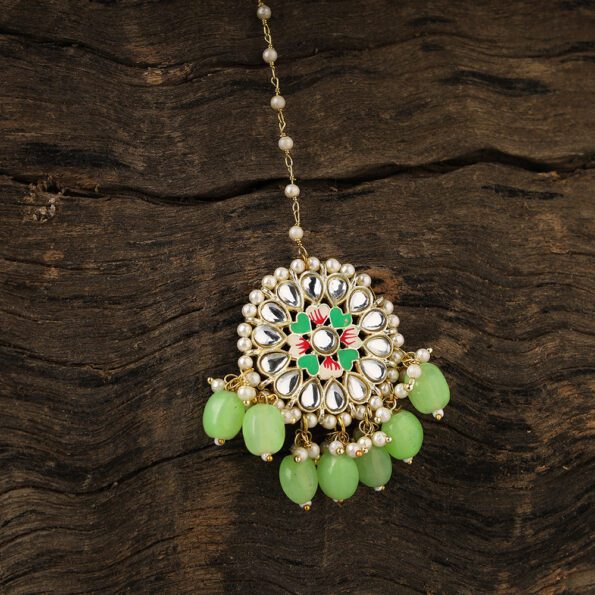 Minakari Beaded Maang Tikka