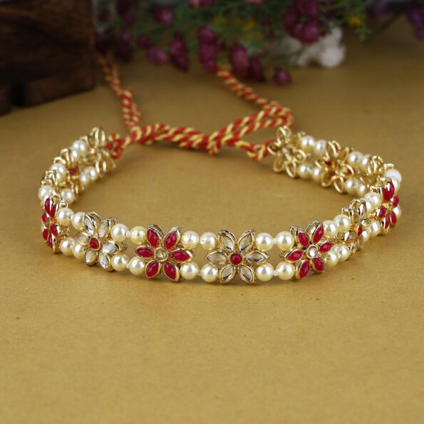 Gold Plated Pearls Headgear