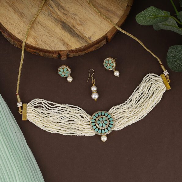 Ethnic Pearl Beaded Necklace