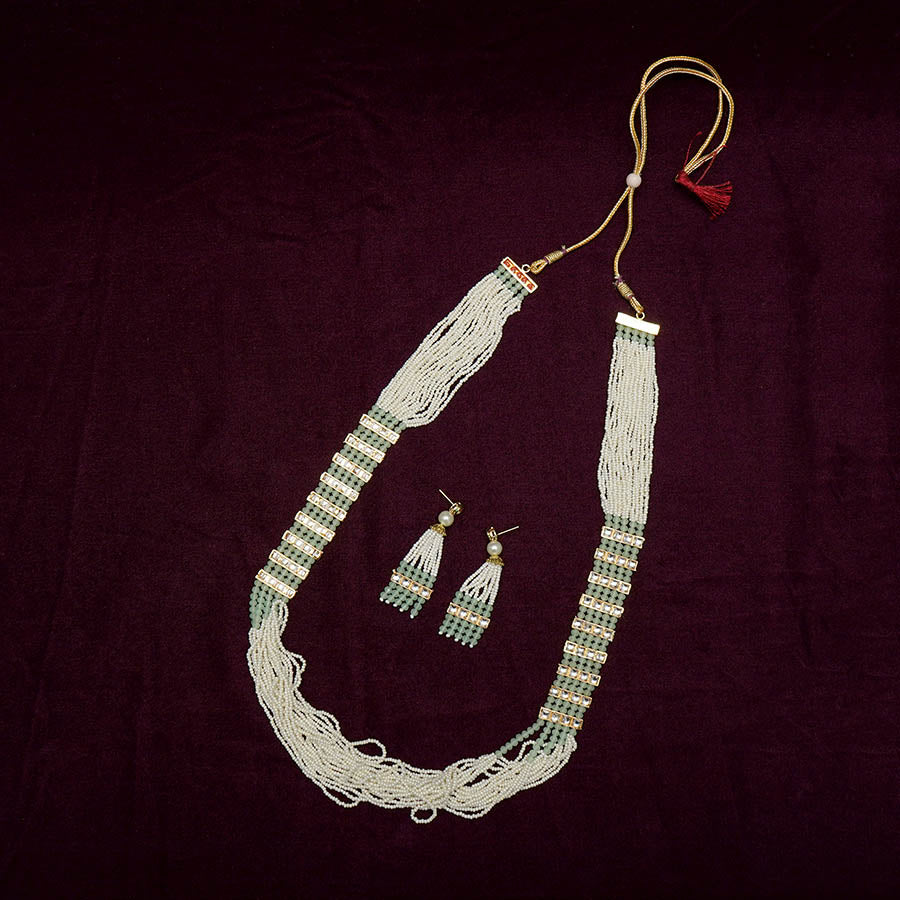 Multilayered Beads mala with Pearl
