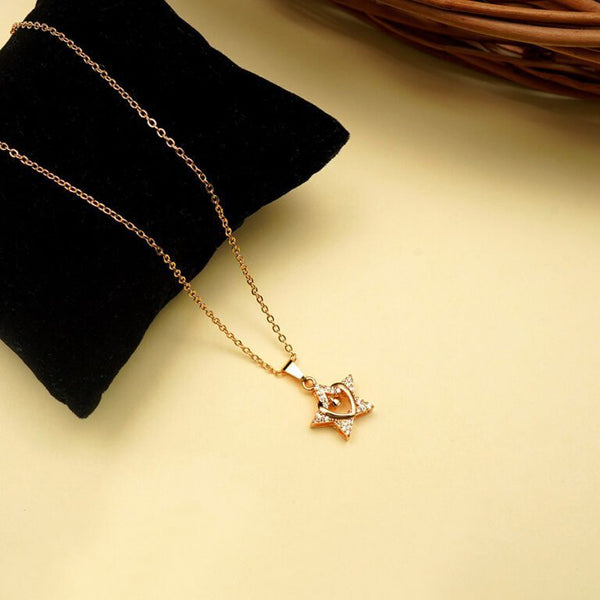 Star Shaped Diamond Pendant Set