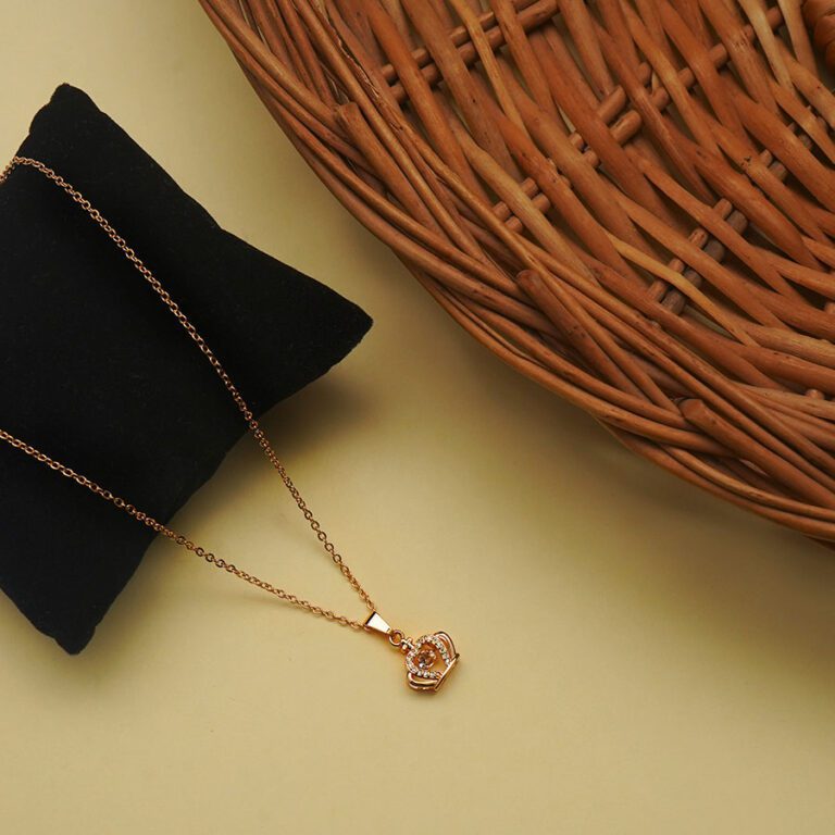 Gold Plated Crown Pendant