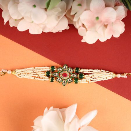Kundan Work Acrylic Crystal Bracelet