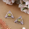 Triangle Shape Silver Earrings