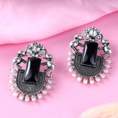Elephant Design Replica Earring with Stone