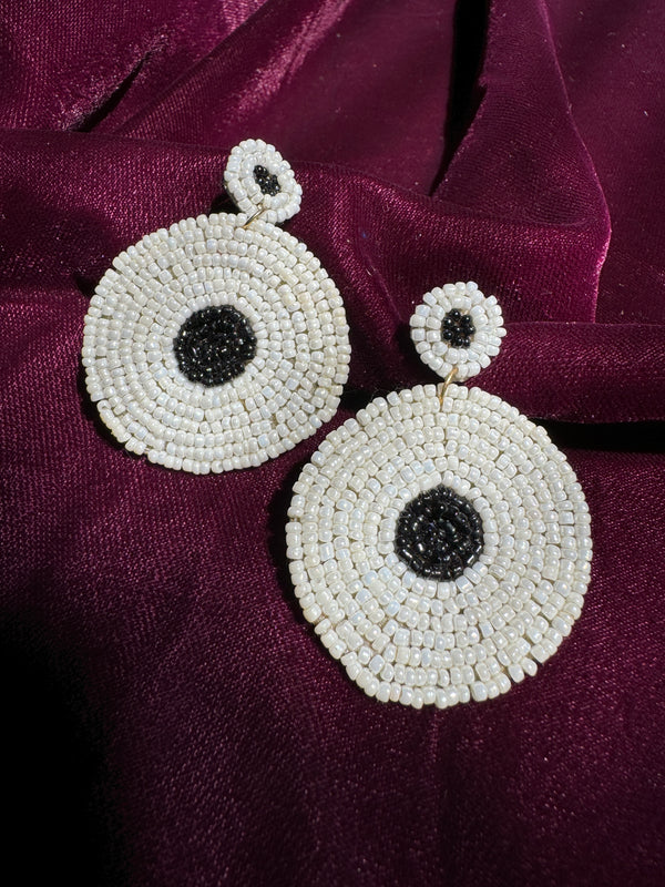 Round Beaded Earrings