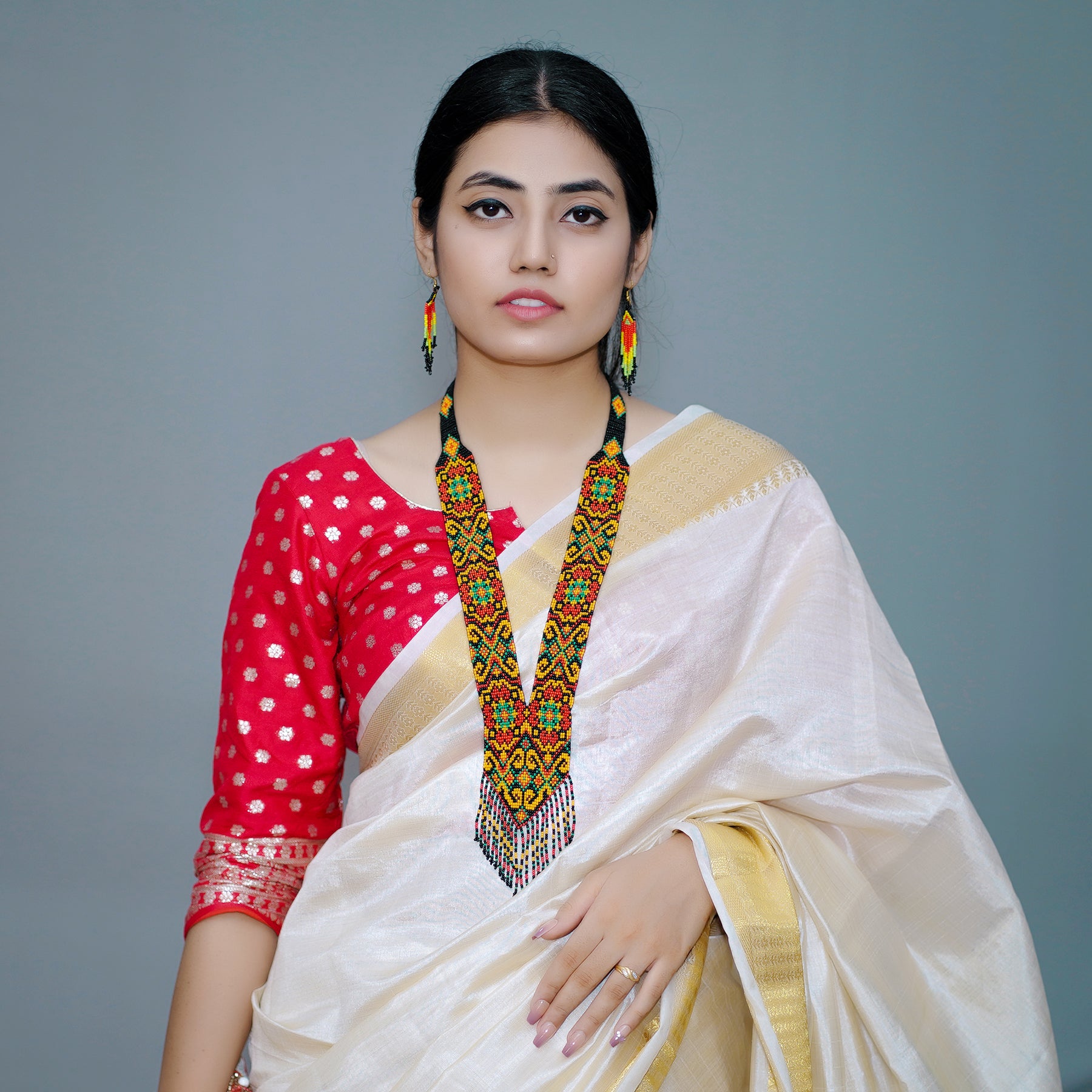 Designer Unique Fashion Costume Seed Beaded Style Necklace for Women