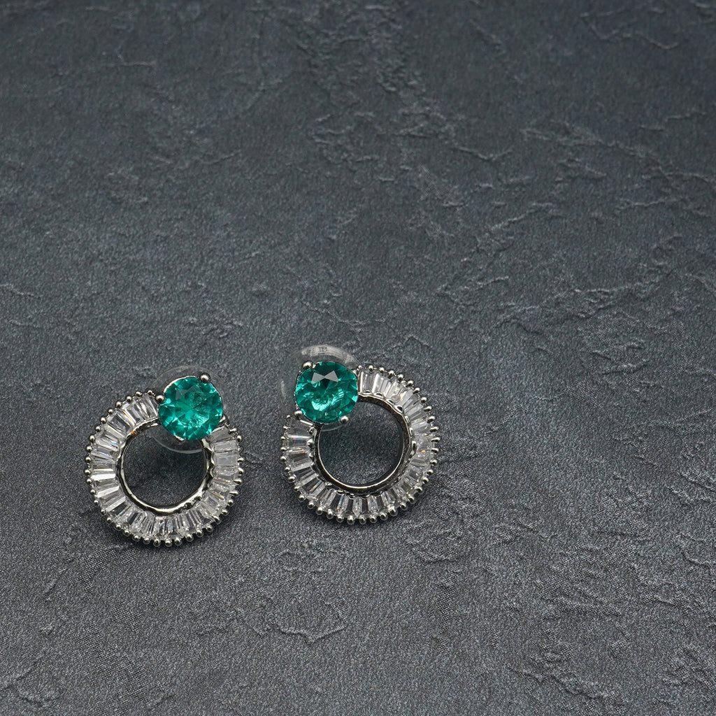 Round American Diamond Stud