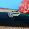 Round Cut Halo Moissanite Ring