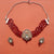 AD Maroon Beads Choker Set