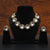 Meraki Silver Plated Kundan Polki and AD Choker Set