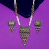 Afghani Tribal Antique Boho Pink Stone Pearl Necklace with Earrings