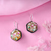 Handprinted Drop Earring