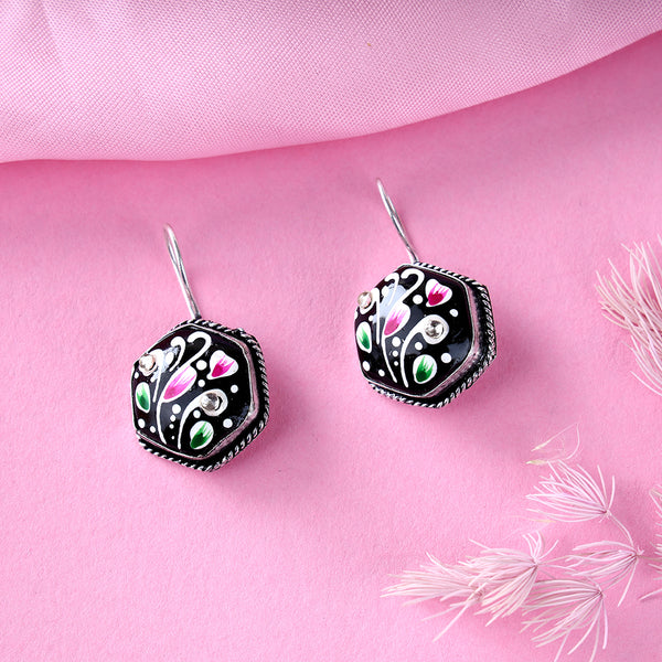 Handprinted Drop Earring