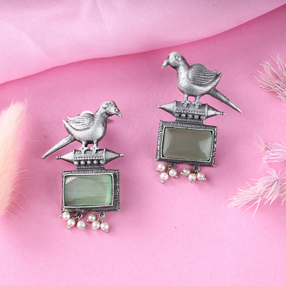 Chidiya Earring with Monalisa Stone