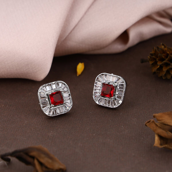 Classy Squar Cut Diamond Studs