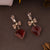 Red Color CZ Studded Earring