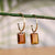 Squar Shape Drop Stone Earring