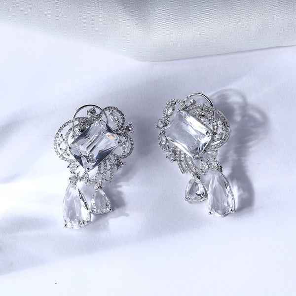Cubic Zirconia Marquise Drop Wedding Earring