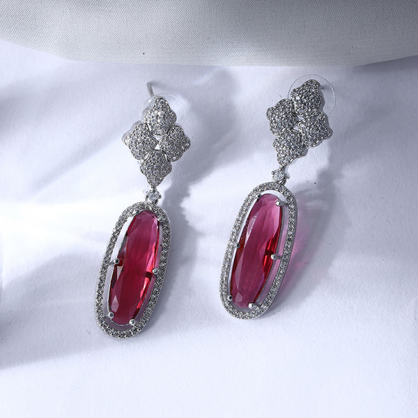 Beautiful Solitaire CZ Doublet Earring