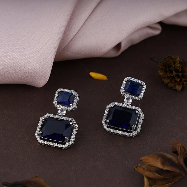 CZ Studs Drop Dangle