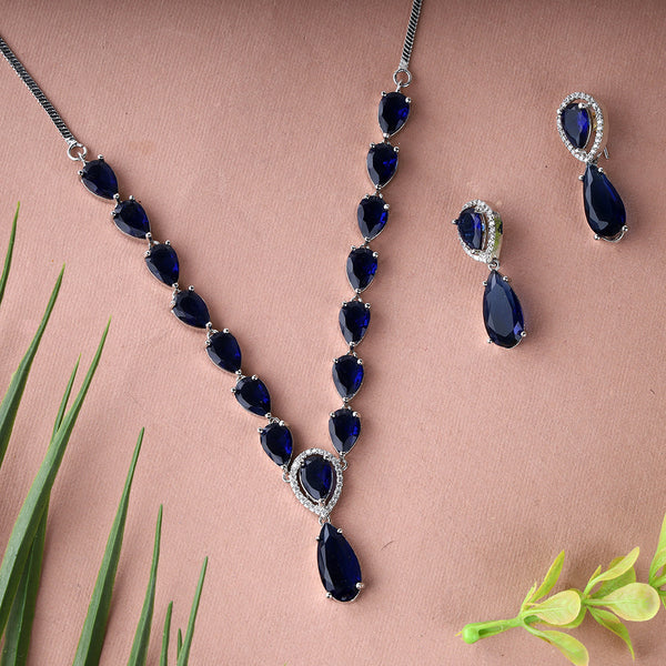 Luxury Teardrop AD Necklace Set