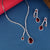 Radiant Ruby Cubic Zirconia Necklace Set