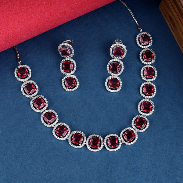 Natural Blue Sapphire Necklace with Gemstone Pendant