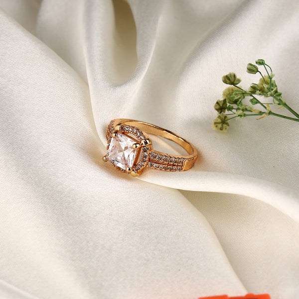 Square Shaped Zircon Ring