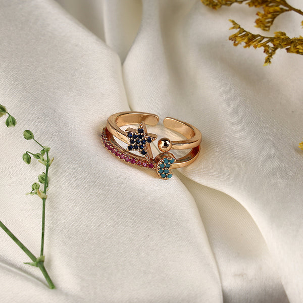 Shooting Star Gold Plated Diamond Ring