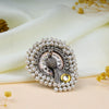 Oxidized Peacock Design with Pearls Ring