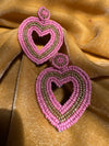 Heart shaped Handmade Earrings