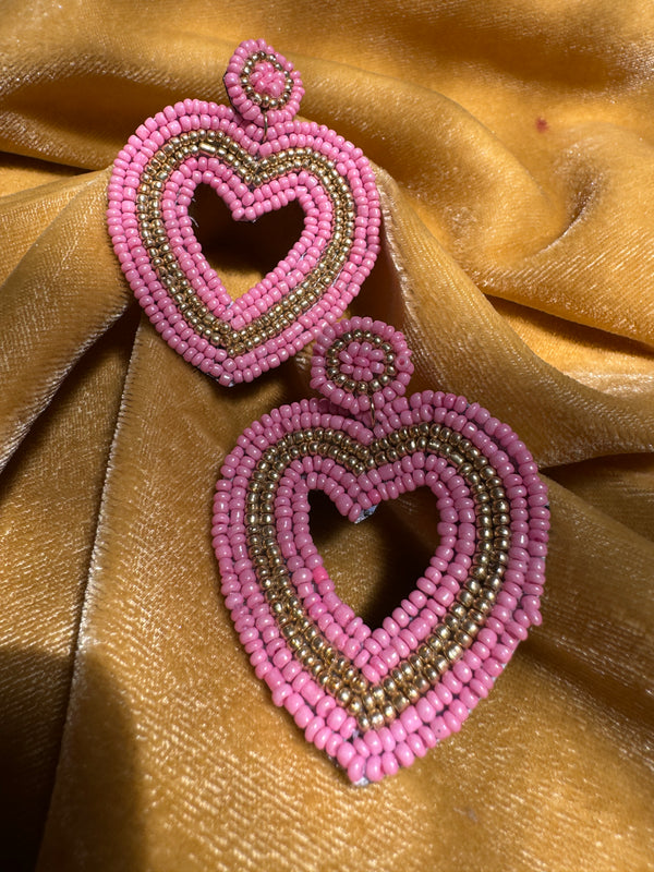 Heart shaped Handmade Earrings
