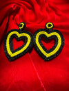 Heart Design Beads Earrings
