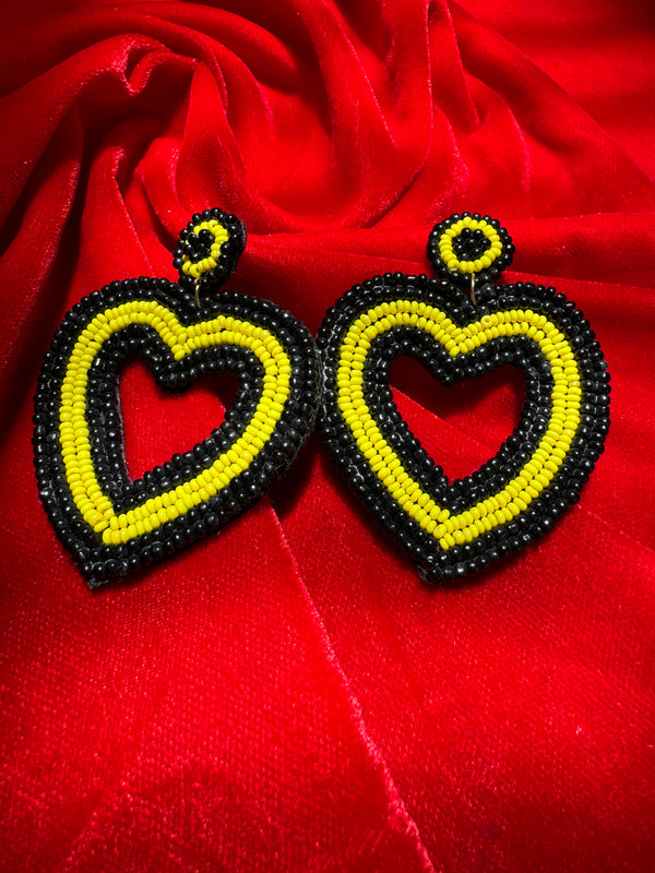 Heart Design Beads Earrings