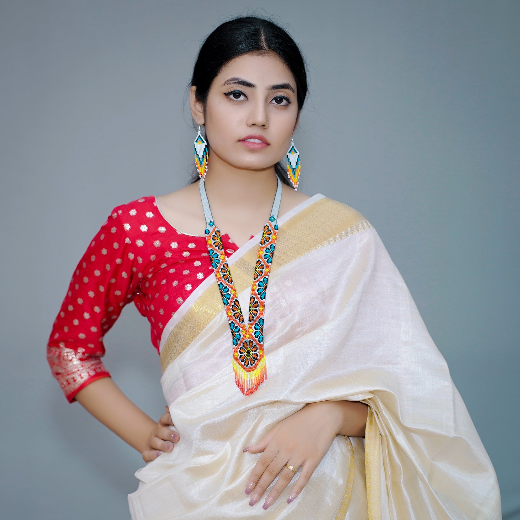 Traditional Wear Handmade Neckpieces Set
