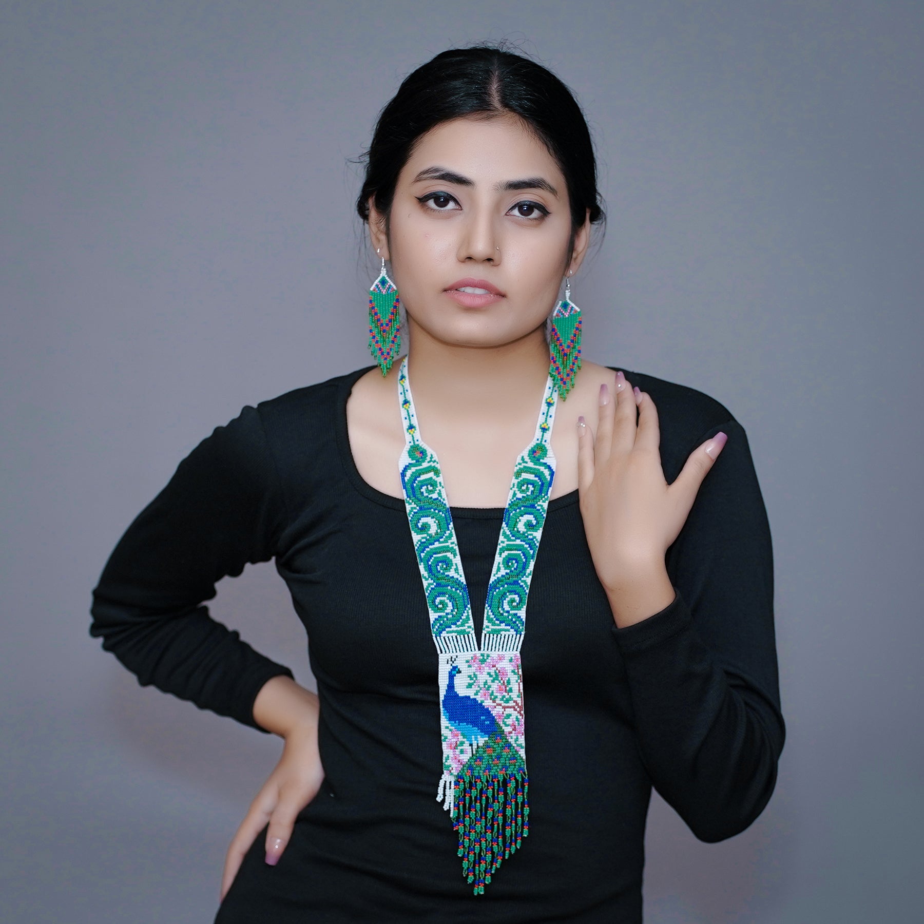 Premium Peacock Design Layered Set