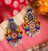 Maa Durga Design Handmade Earrings