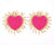 Sparkling Heart Design Beads Earrings