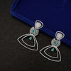 Triangle Shaped Diamond Earring