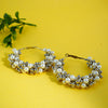 Oxidized Round Pearl Hoops