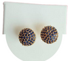 Gold Plated Ruby Stone Stud