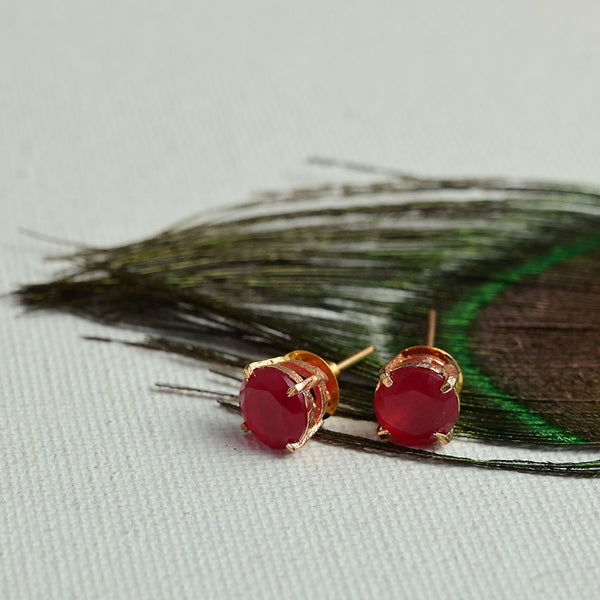 Round Shaped Stone Studded Studs