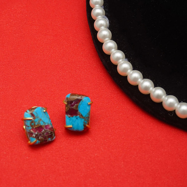 Turquoise Blue Stone Stud